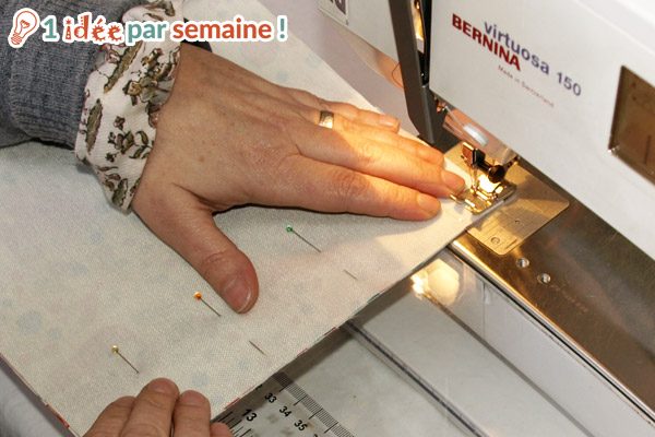 Piquez à un 1 cm du bord