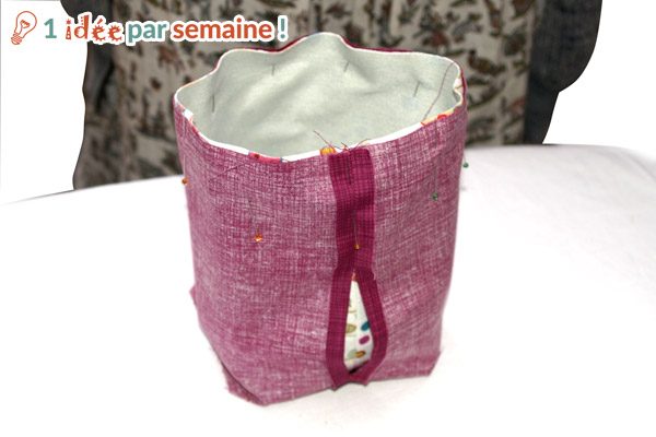 Glissez le velours dans la doublure