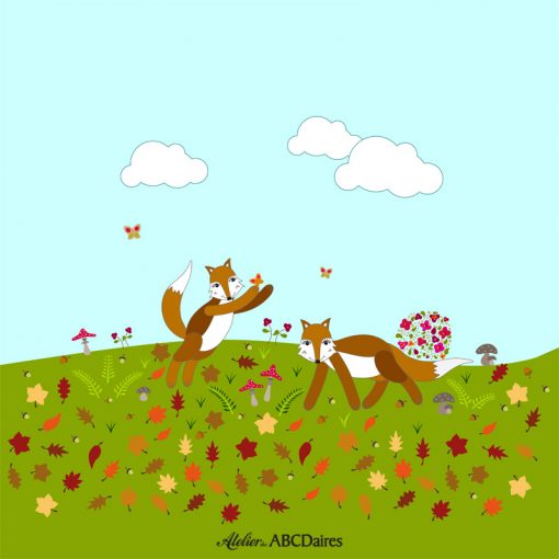 PP-1644 Petit Panneau Renards