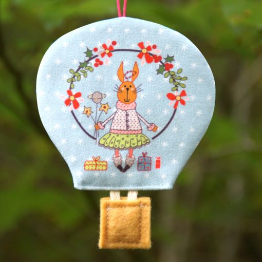 Montgolfière déco de Noël lapine en tutu scandinave