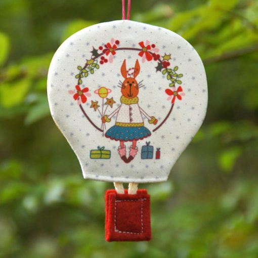 Montgolfière déco de Noël lapine en tutu classique