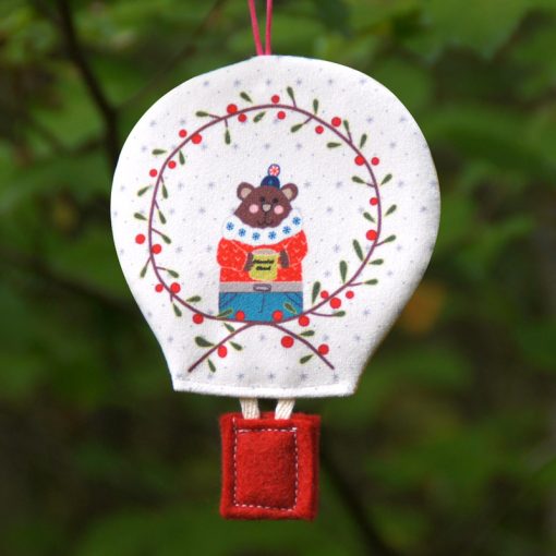 Montgolfière déco de Noël ours classique