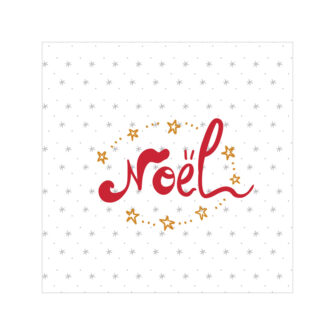 VI-1822 - Vignette en Velours Minky de Noël, Calligraphie Noël