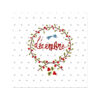 VI-1836 - Vignette en Velours Minky de Noël, Calligraphie Décembre
