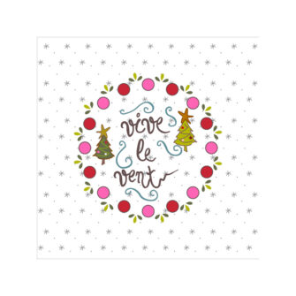 VI-1838 - Vignette en Velours Calligraphiée Vive le Vent