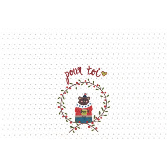 Panneau ours chocolat chaud