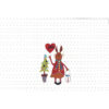GV-1843 - Panneau Sac Cadeau de Noël - Lapin au Ballon