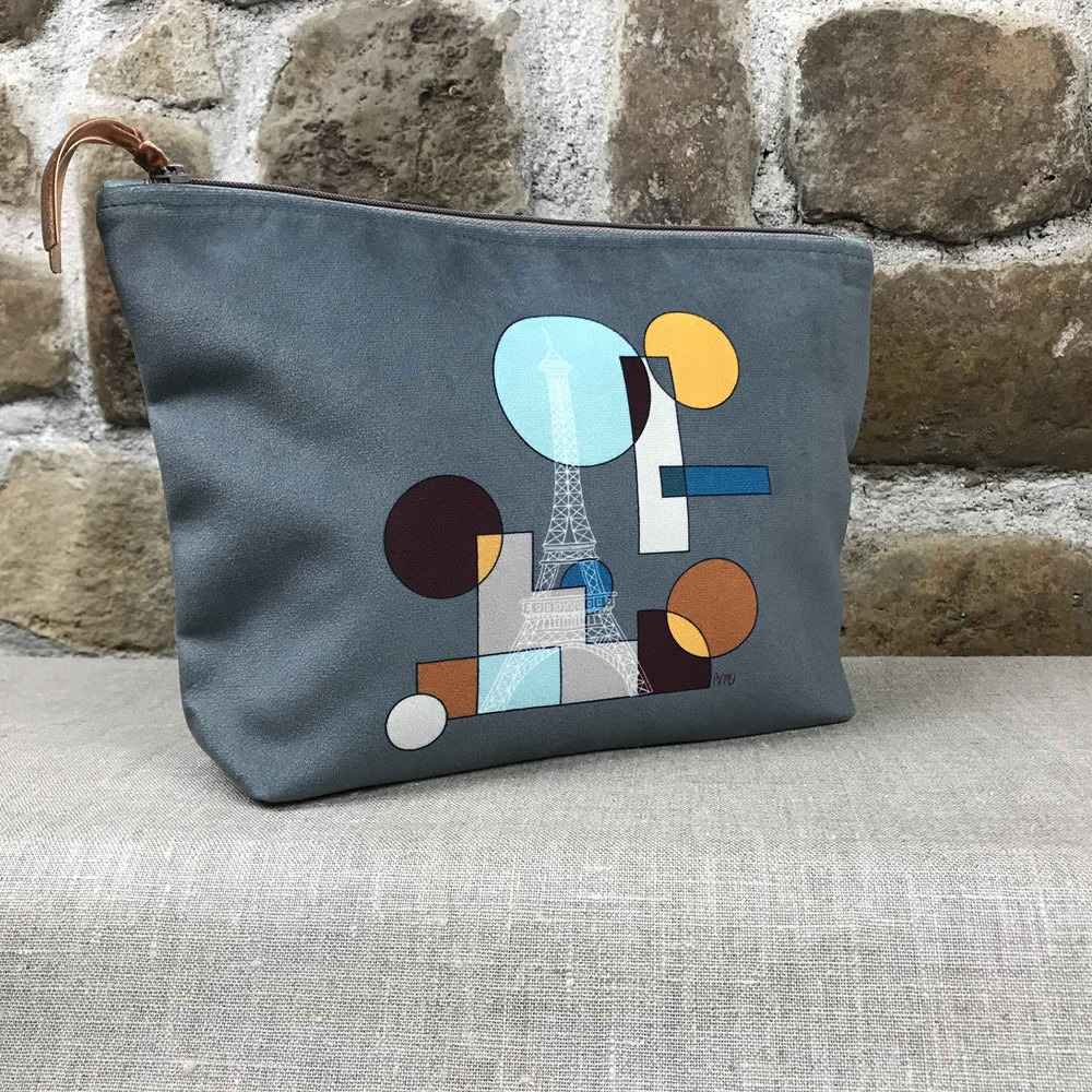 GT-1875 - Grande Trousse Tour Eiffel Gris Acier (Devant)