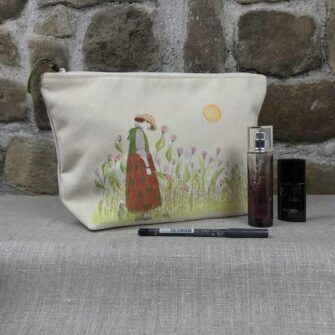 Grande Trousse en Velours Champs de Tulipes