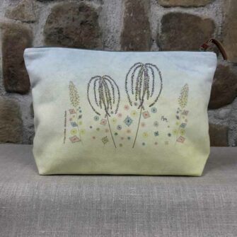 Grande Trousse Velours Prairie Fleurie Bleue