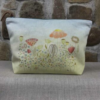 Grande Trousse Velours Prairie Fleurie Bleue