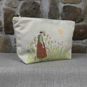 Grande Trousse en Velours Champs de Tulipes