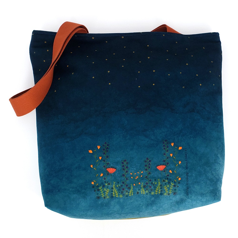 SAM-2048 - Grand Sac Zip Nuit de Lune (Dos)