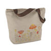 Grand Sac Zippé Prairie Fleurie Taupe (Devant)