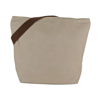 Grand Sac Zippé Prairie Fleurie Taupe (Dos)
