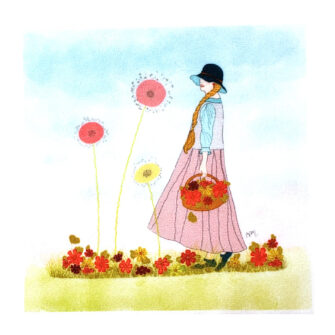 VI-1947 - Vignette en Velours Minky Cueillette