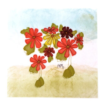 Vignette en Velours Minky Bouquet