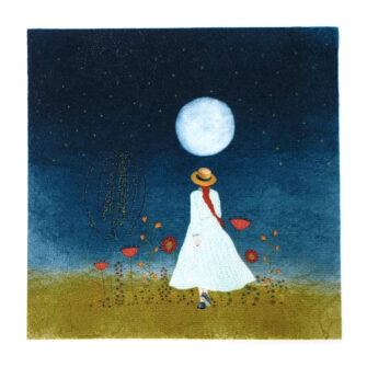 Vignette en Velours Minky Nuit de Lune