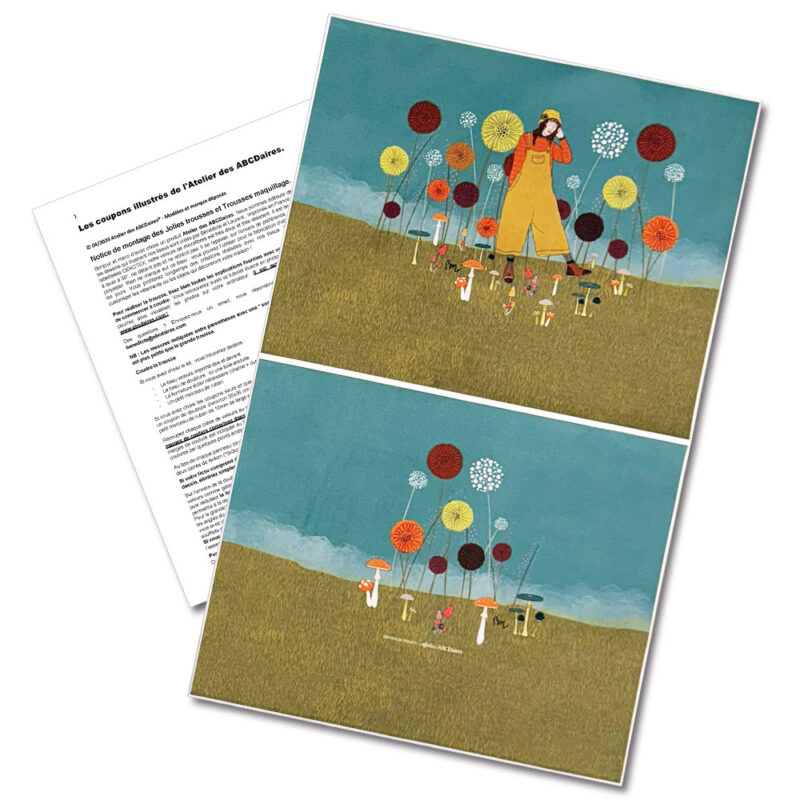 Coupon illustré L - Jour d'Automne Bleue