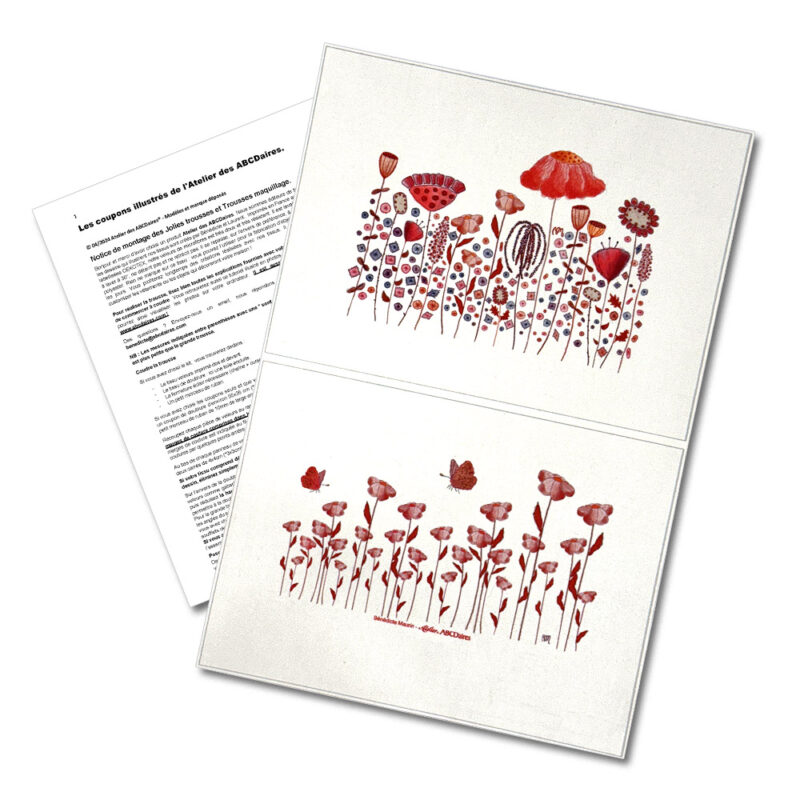 Coupon illustré M - Prairie Fleurie Sanguine