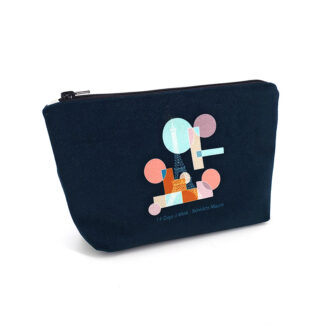 TM-1930 - Trousse à maquillage parisiennes bleue (dos)