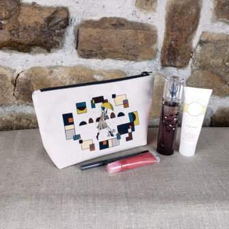 TM-1933 - Trousse à maquillage promenade beige (in situ, devant)