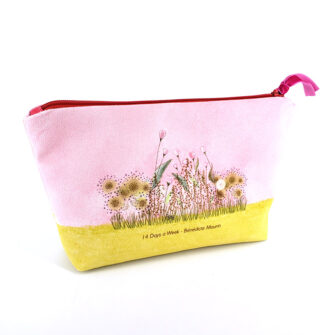 TM-2022 - Trousse à maquillage champ de tulipes rose (dos)