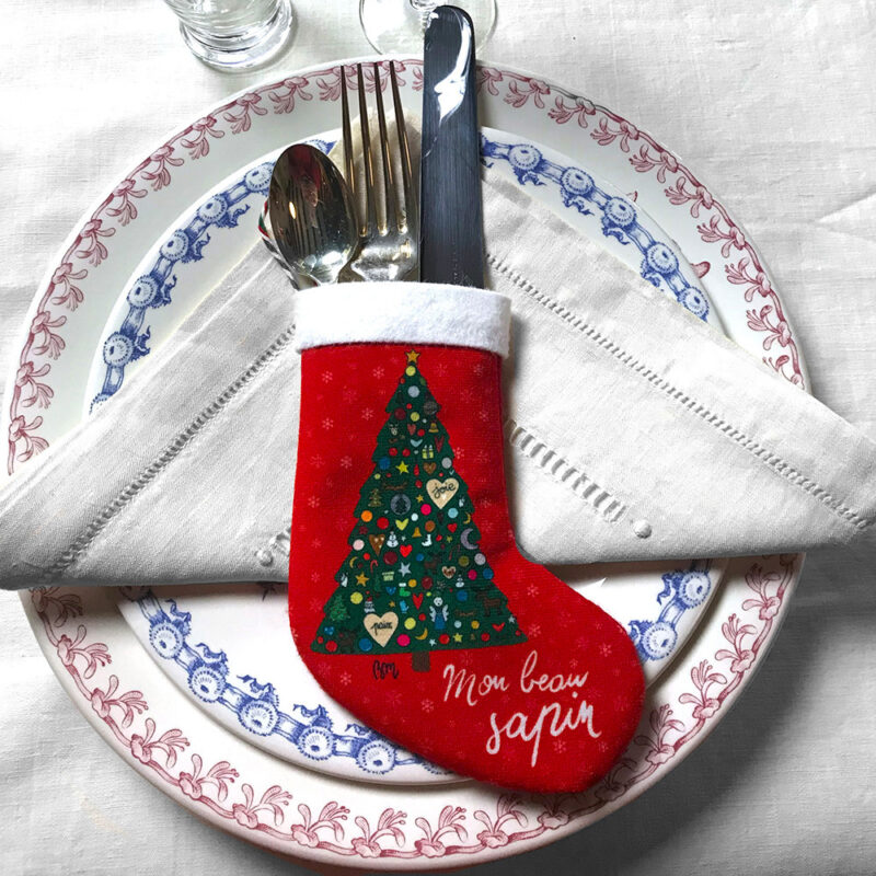 Botte Déco de Noël Rouge, Mon Beau Sapin