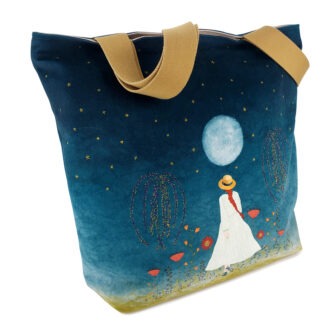 SAM-2048 - Grand Sac Zip Nuit de Lune (Devant)