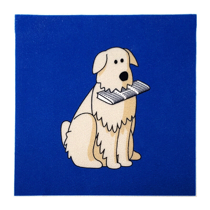 VI-1972 - vignette chien journal