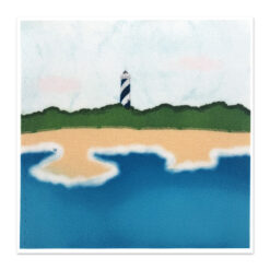 VI-2107 - Vignette Contis Phare Vu de la Mer