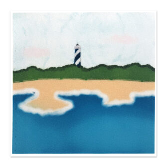 VI-2107 - Vignette Contis Phare Vu de la Mer