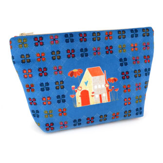 GT-2119 - Grande Trousse Patchwork Bleue (Devant)