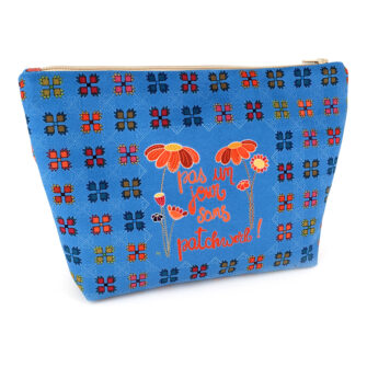 GT-2119 - Grande Trousse Patchwork Bleue (Dos)