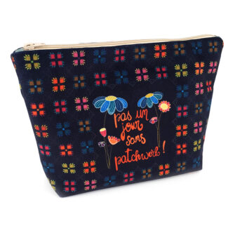 GT-2120 - Grande Trousse Patchwork Noire (Dos)