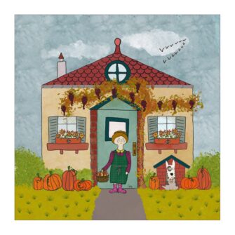 VI-2018 - Usrsula devant sa maison à l'automne