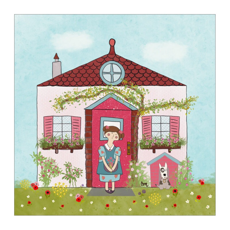 VI-2131 - Usrsula Devant sa Maison au Printemps