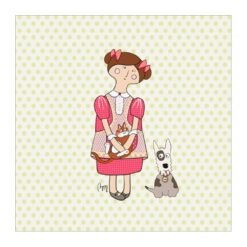VI-2138 - Vignette en Velours Minky Ursula au Printemps