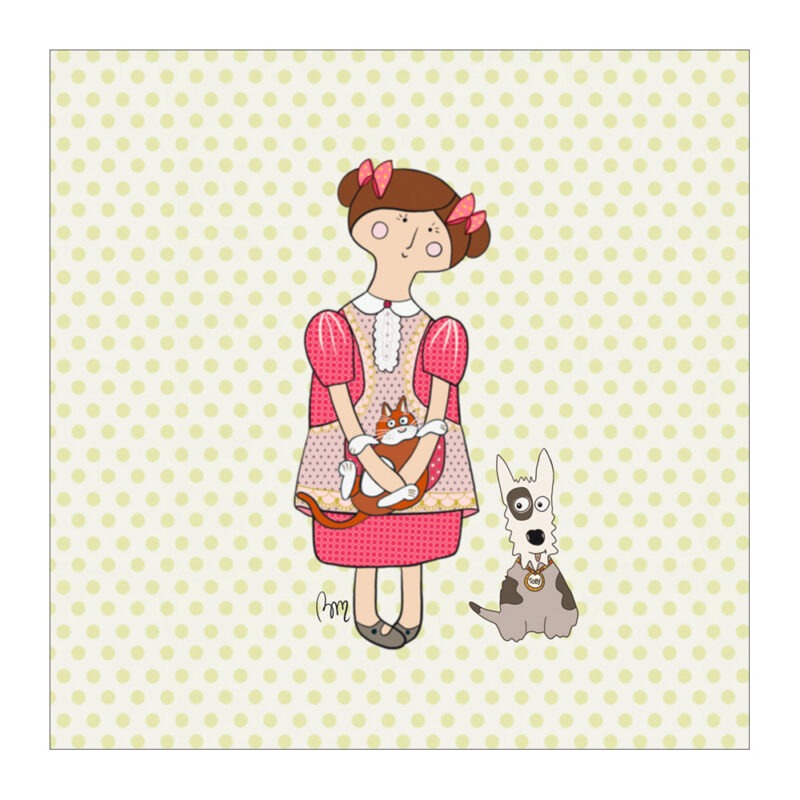 VI-2138 - Vignette en Velours Minky Ursula au Printemps