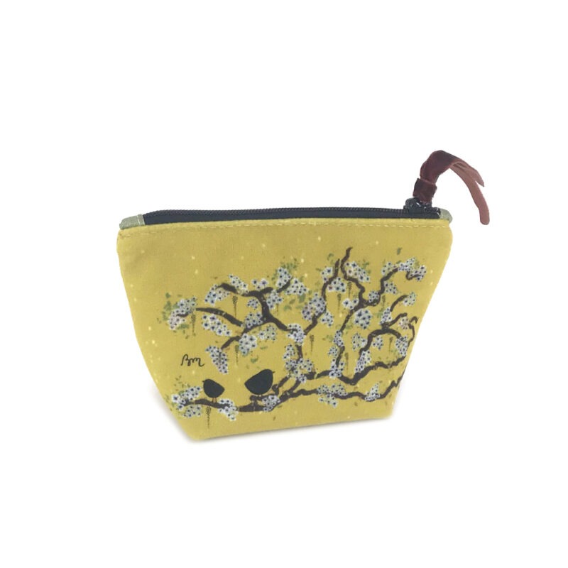 Kit à coudre - Porte-monnaie - Oiseaux Jaune