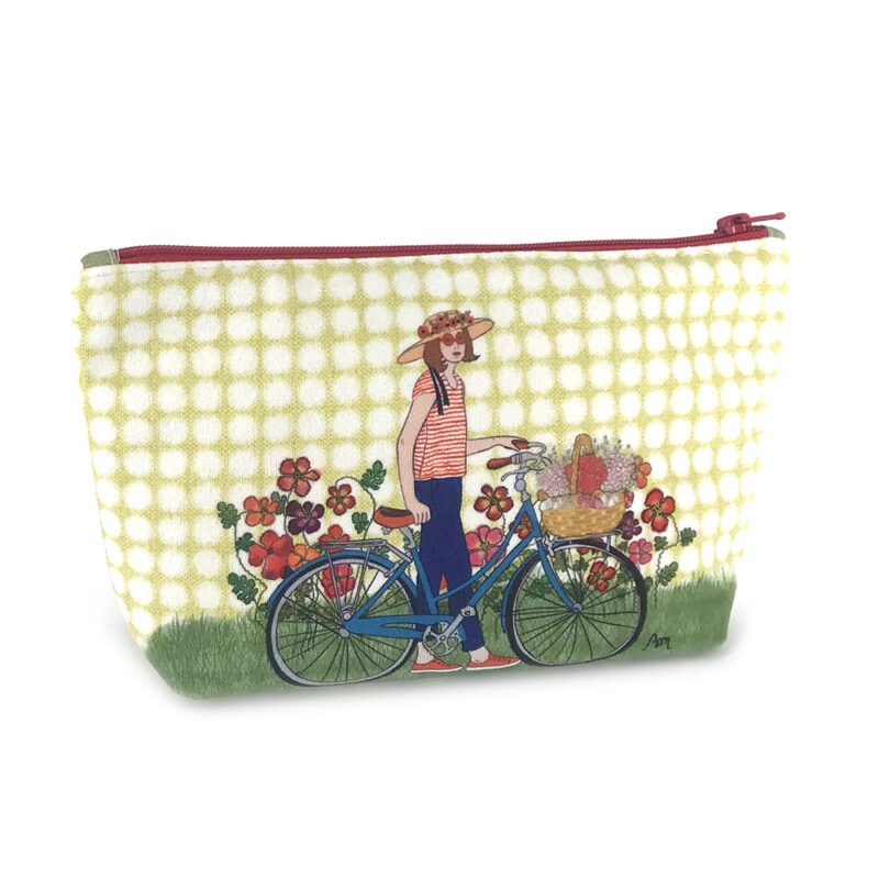 Kit couture - Trousse à maquillage - A bicyclette vert