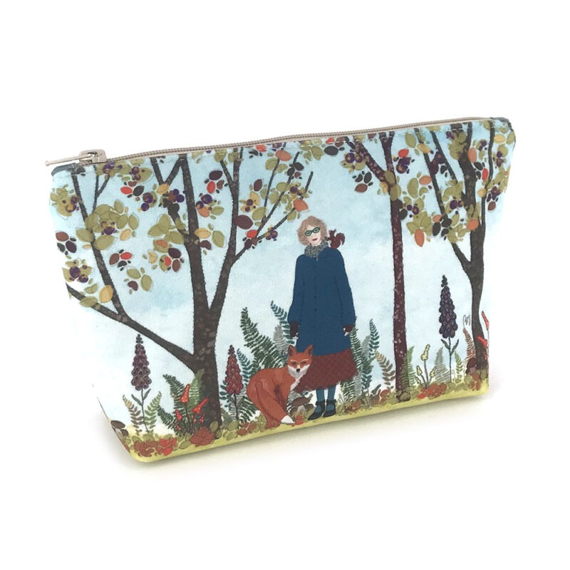 Coupon illustré sous bois pour trousse maquillage