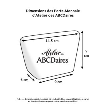 Dimensions des Porte-Monnaie d'Atelier des ABCDaires