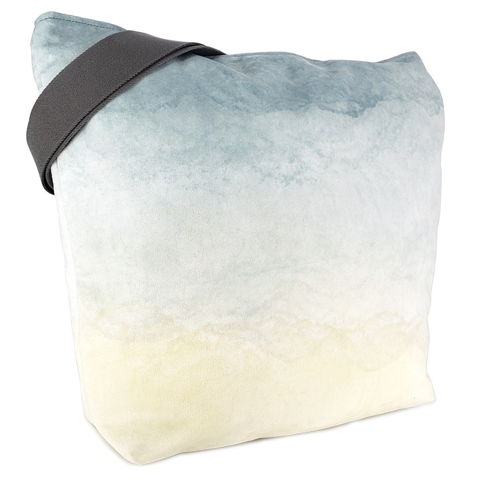 SAM-1922 - Grand Sac Zip Prairie Fleurie Bleu (Dos)