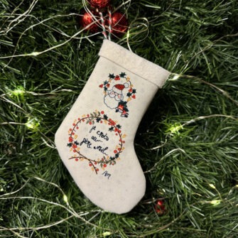 NO-2271 - Botte Je Crois au Père Noël Blanche