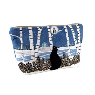 TM-2171 - Trousse à Maquillage Chat Gris Hiver (Devant)