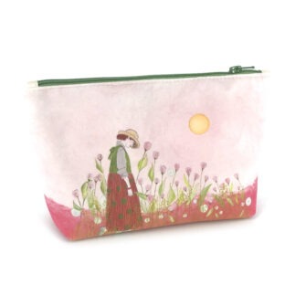 TM-2235 - Trousse à Maquillage Champ de Tulipes Rose (Devant)