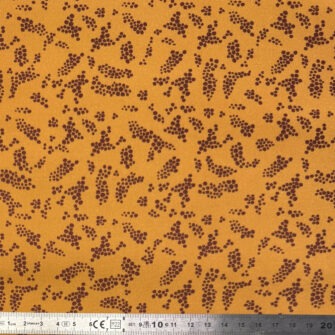 TO-2296 - Satin de Coton, Collection Mabéo 2025, Motif Pois et Grappes Tabac