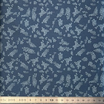TO-2297 - Satin de Coton, Collection Mabéo 2025, Motif Pois et Grappes Bleu