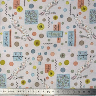 TO-2301 - Satin de Coton, Collection Mabéo 2025, Motif Lapins Rose
